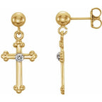 Accented Cross Earrings
