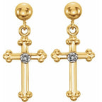 Accented Cross Earrings - Image 2