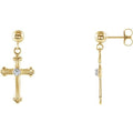 Cross & Ball Earrings