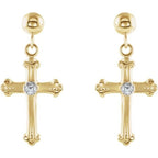 Cross & Ball Earrings - Image 2
