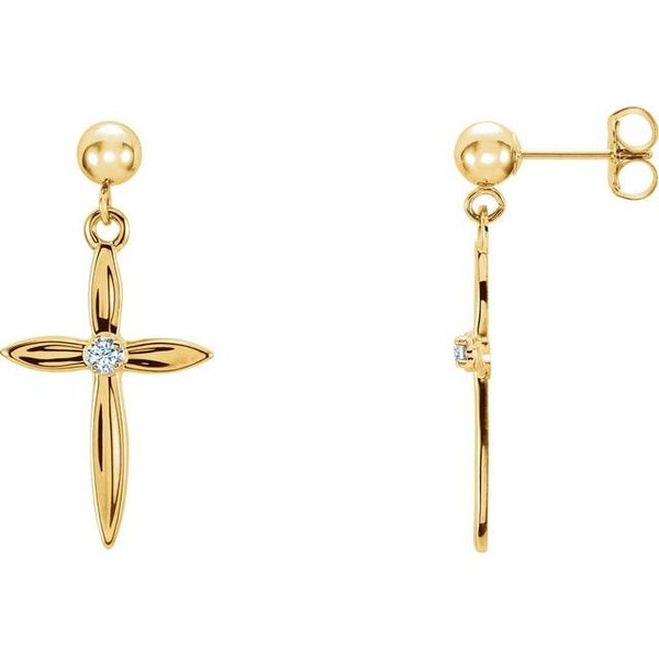 Cross & Ball Earrings