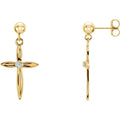 Cross & Ball Earrings