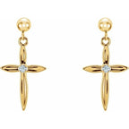 Cross & Ball Earrings - Image 2