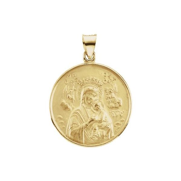 Round Our Lady of Perpetual Help Medal Pendant