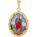 Hand Painted Porcelain St. Jude Medal