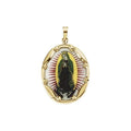Hand Painted Our Lady of Guadalupe Porcelain Medal