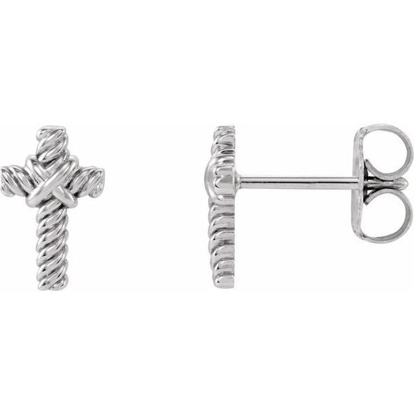 Rope Cross Earrings