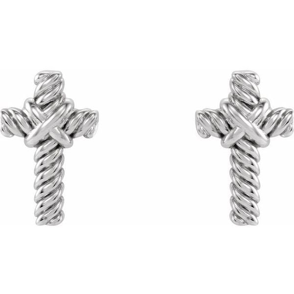 Rope Cross Earrings - Image 2