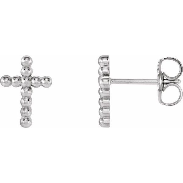 Beaded Cross Earrings - Image 3