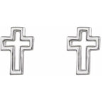 Open Cross Earrings - Image 2