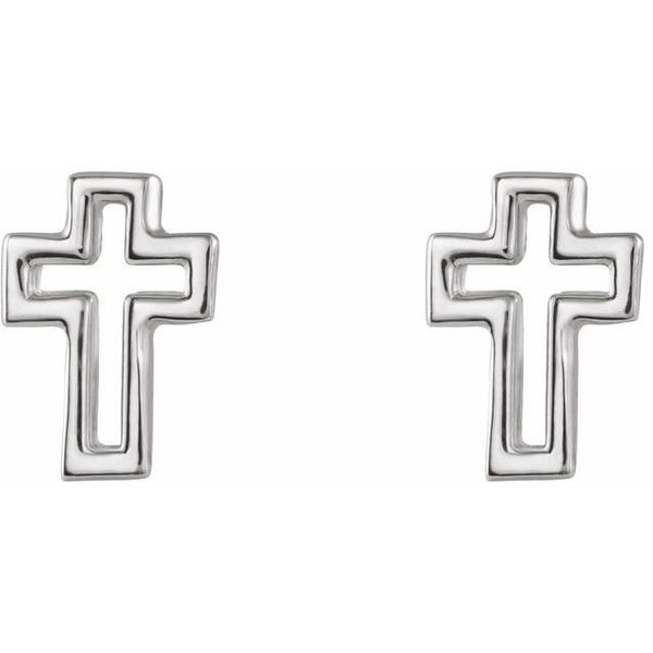 Open Cross Earrings - Image 2
