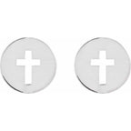 Pierced Cross Earrings - Image 2