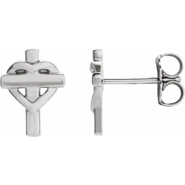 Heart & Cross Earrings