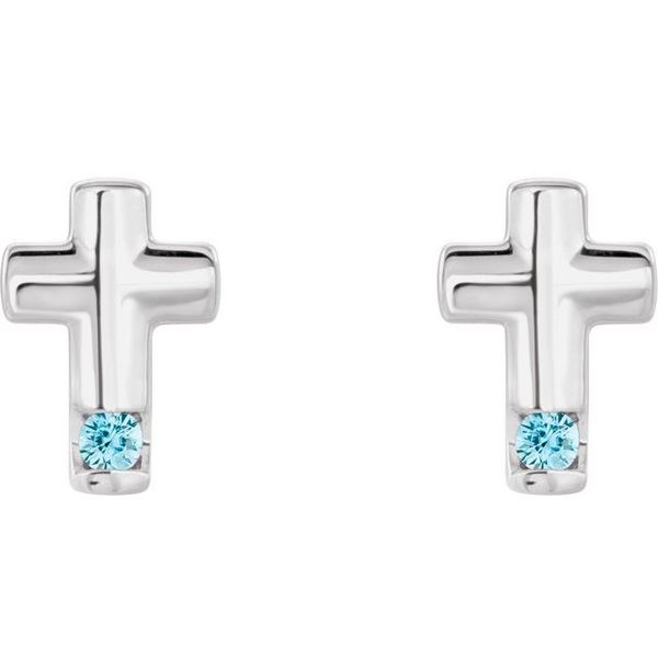 Accented Cross Earrings - Image 2