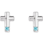 Accented Cross Earrings - Image 2