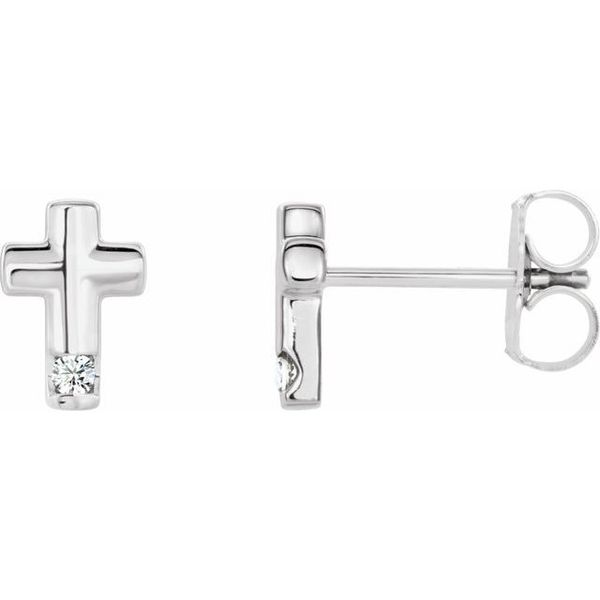 Accented Cross Earrings