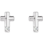 Accented Cross Earrings - Image 2