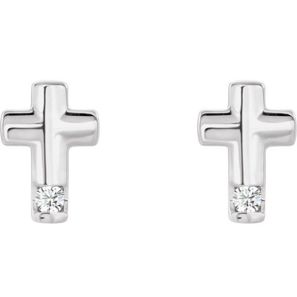 Accented Cross Earrings - Image 2