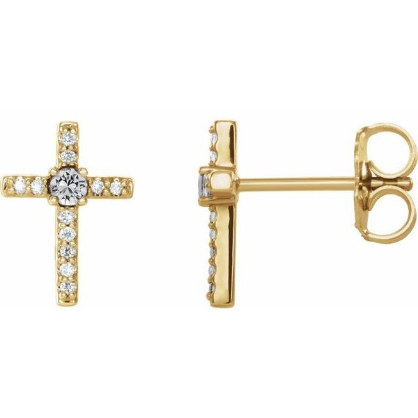 Accented Cross Earrings