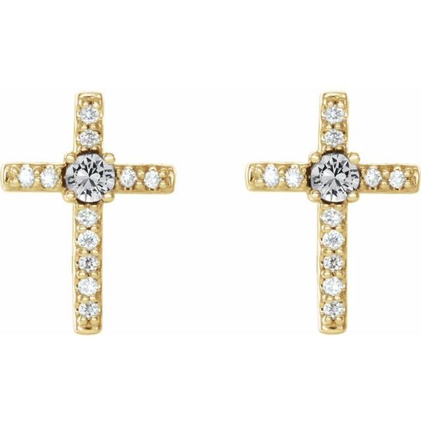 Accented Cross Earrings - Image 2