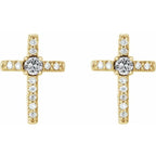 Accented Cross Earrings - Image 2
