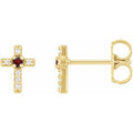 Accented Cross Earrings