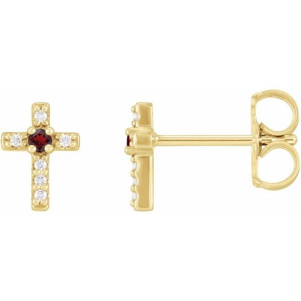 Accented Cross Earrings