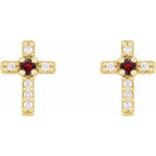 Accented Cross Earrings - Image 2