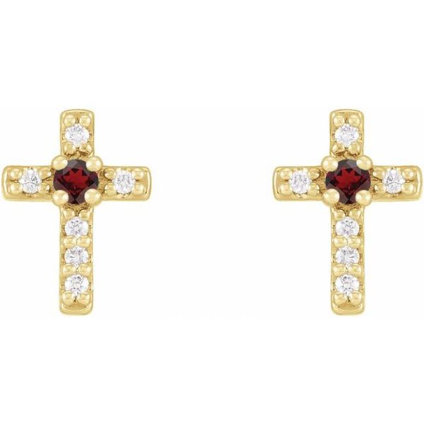 Accented Cross Earrings - Image 2