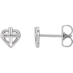 Youth Cross & Heart Earrings