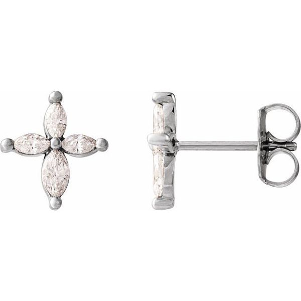Accented Cross Earrings