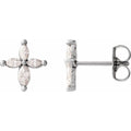 Accented Cross Earrings