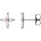 Accented Cross Earrings