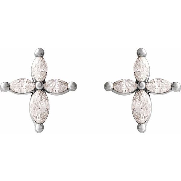 Accented Cross Earrings - Image 3