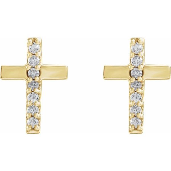 Accented Cross Earrings - Image 2