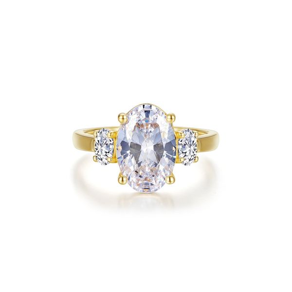 Aurora Three-Stone Oval Ring