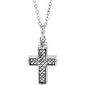 Woven Cross Ash Holder Necklace