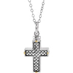 Woven Cross Ash Holder Necklace