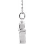 Woven Cross Ash Holder Necklace - Image 2