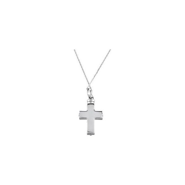 Woven Cross Ash Holder Necklace - Image 3