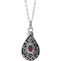 Tear Ash Holder Birthstone Necklace