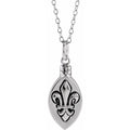 Fleur-de-lis Ash Holder Necklace