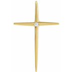 Solitaire Cross Pendant