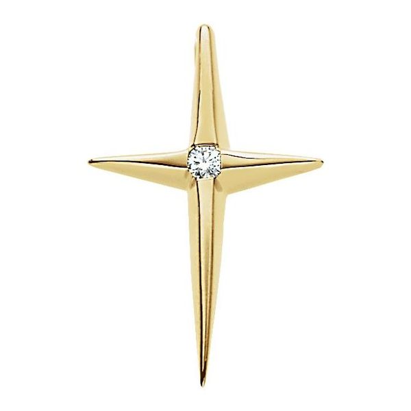 Solitaire Cross Pendant