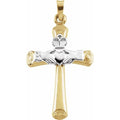 Hollow Claddagh Cross Pendant