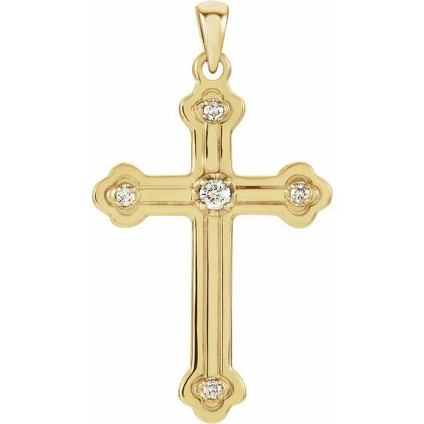 Grooved Cross Pendant