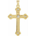 Grooved Cross Pendant