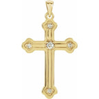 Grooved Cross Pendant