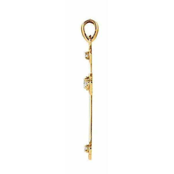 Grooved Cross Pendant - Image 2