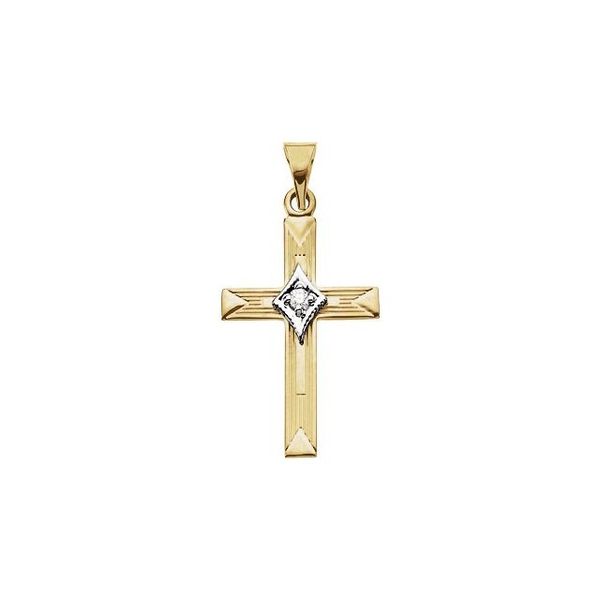 Etched Cross Pendant